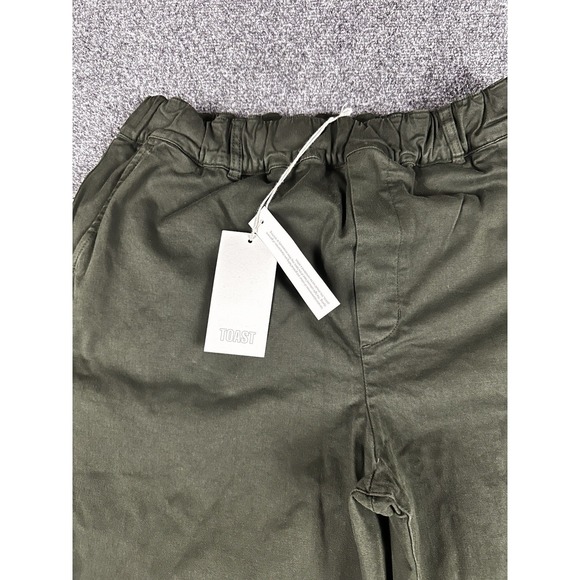 Toast Women's Gabi Cotton Pull On Pants Loden In "Olive" Be Green Size 16 - Picture 2 of 10